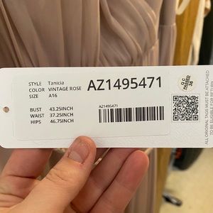 Azazie S16 Vintage rose dress